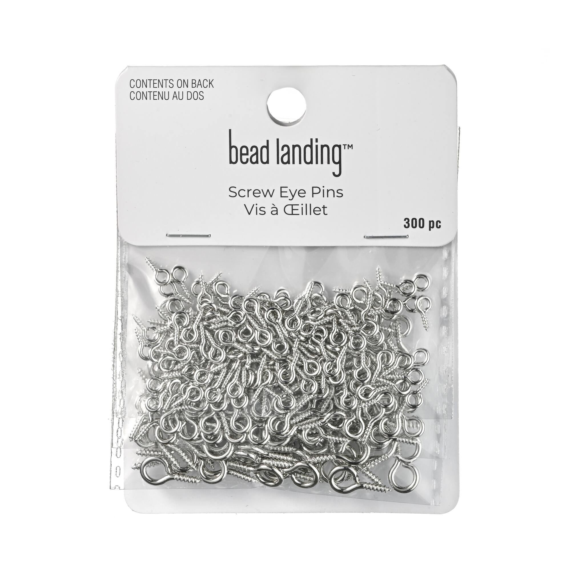 Rhodium Screw Eye Pins, 300ct. by Bead Landing™